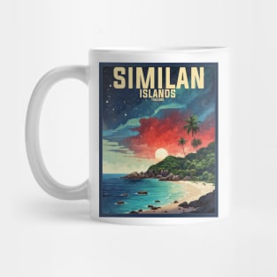 Similan Islands Thailand Vintage Retro Travel Tourism Mug